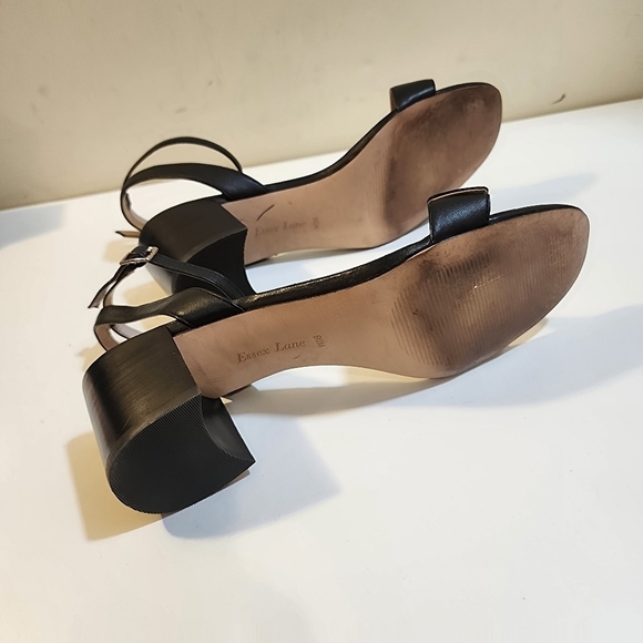 Essex Lane Saviava black medium block heels sandals size 9 1/2 - Picture 6 of 10